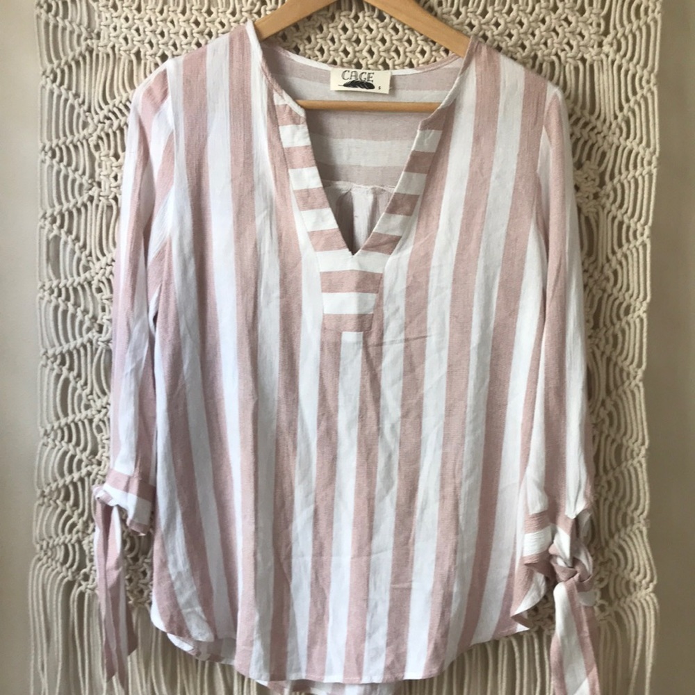 Cage stripped top sz S